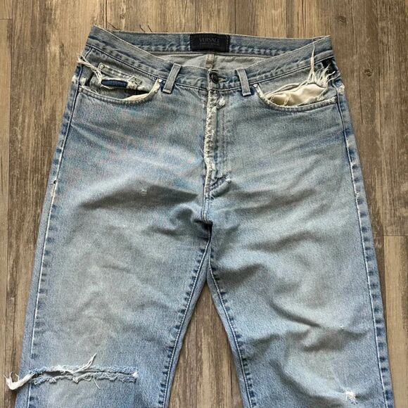 Vintage Versace Jeans Signature Denim Jeans Size 32X30 - Picture 2 of 5